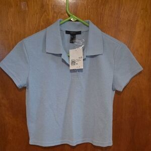 Forever 21 Sky Blue Knit Top
